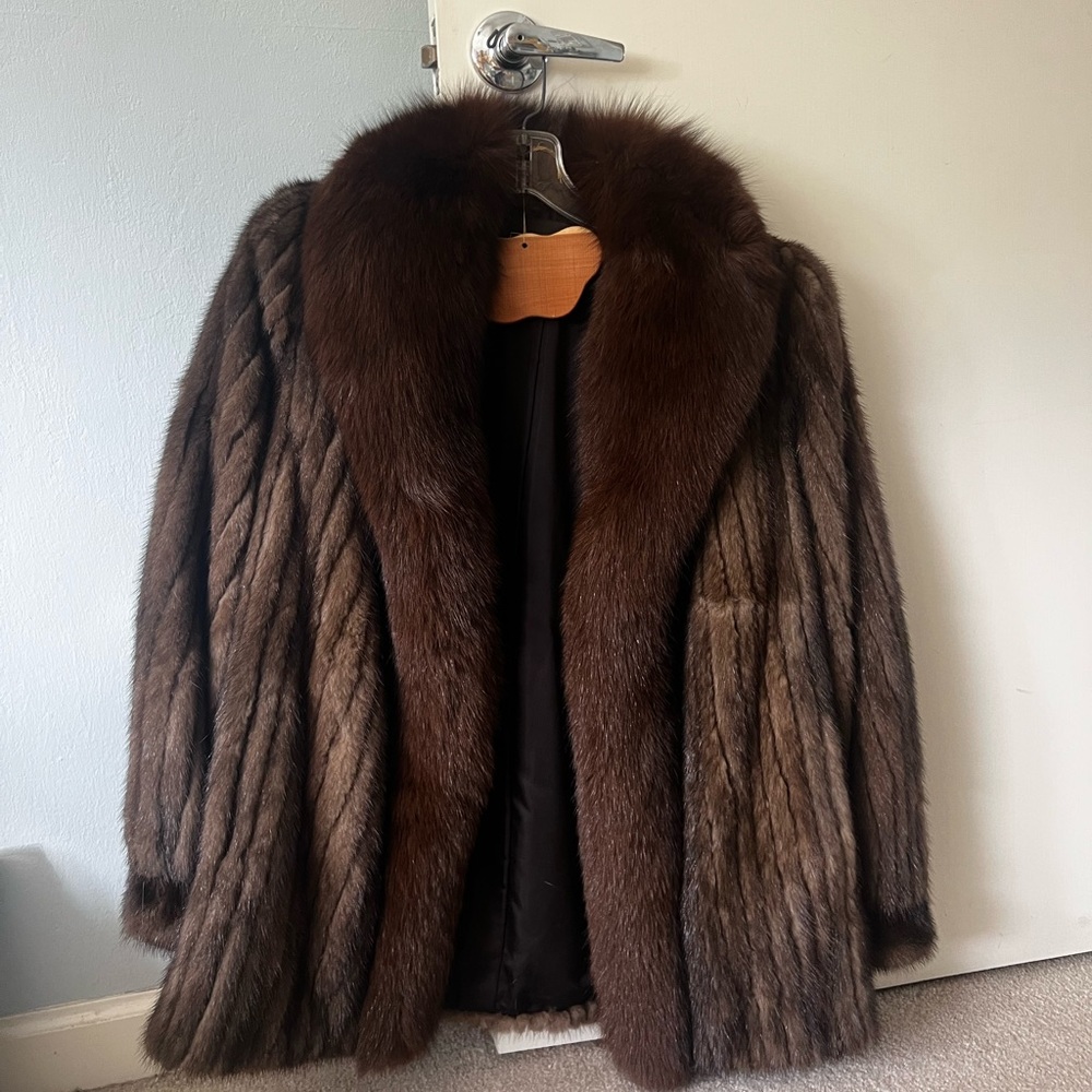 Evansfur at Robinsons Vintage mink fur coat brown chocolate